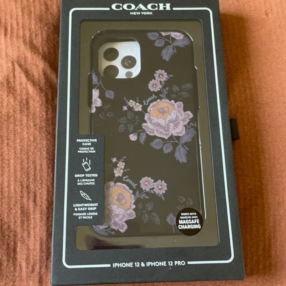 Coach IPhone 12 Pro Black/Floral Case